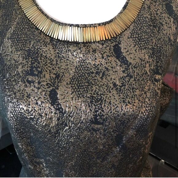 Romeo & Juliet Couture Gold Mini Dress - Picture 5 of 12